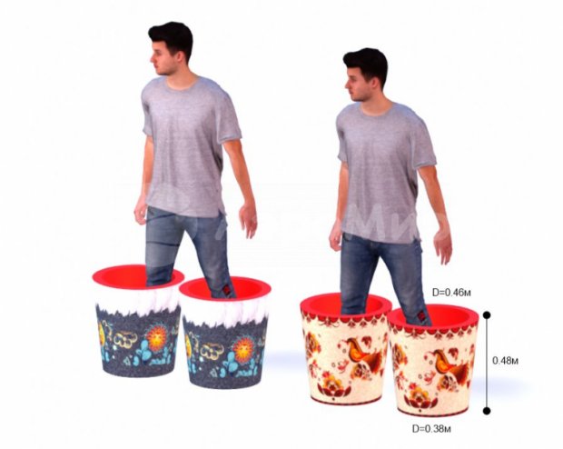 Забег в ведрах Забег в ведрах