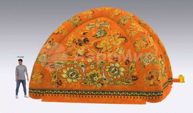 Надувная палатка Лайт — с нанесением печати Надувная палатка Лайт — с нанесением печати