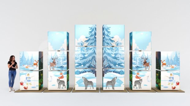 Вращающиеся кубики на опоре Вращающиеся кубики на опоре