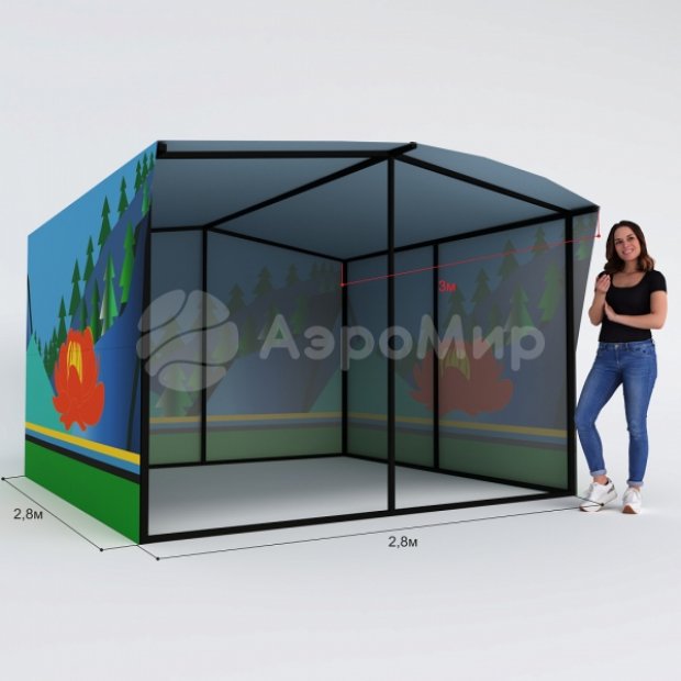 Каркасная палатка-шатёр 2,7 х 2,7 Каркасная палатка-шатёр 2,7 х 2,7