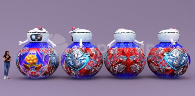 Надувной робот кругляш Надувной робот кругляш