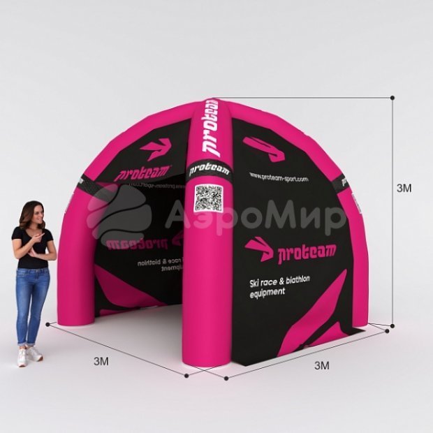 Надувная палатка Лайт — с нанесением печати Надувная палатка Лайт — с нанесением печати