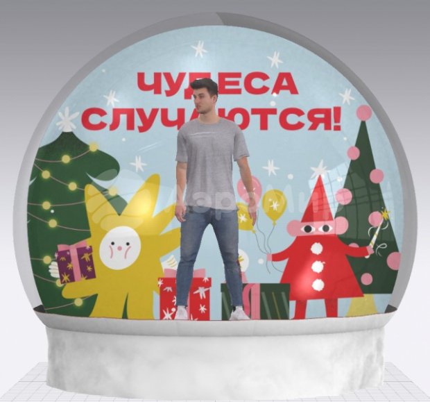 Баннер полноцвет для Чудо-шара Ø3 м Баннер полноцвет для Чудо-шара Ø3 м