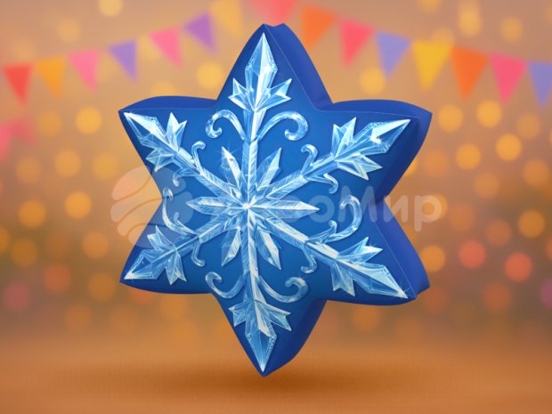 Снежинка-подушка Снежинка-подушка