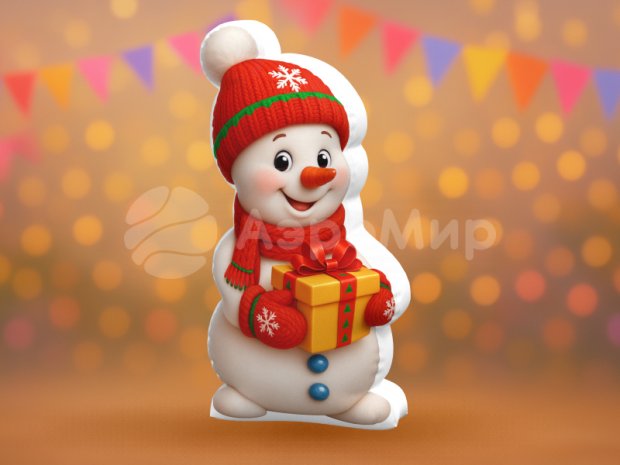 Снеговик с подарком-подушка Снеговик с подарком-подушка