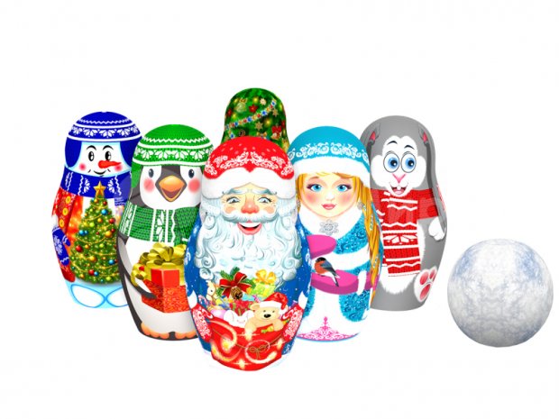 Большие кегли с мячом Большие кегли с мячом