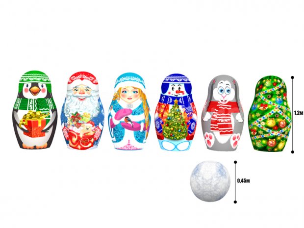 Большие кегли с мячом Большие кегли с мячом