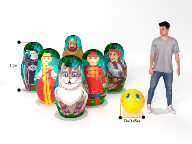 Большие кегли с мячом Большие кегли с мячом