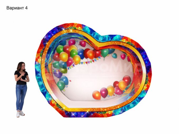 Надувная фотозона Сердце Надувная фотозона Сердце