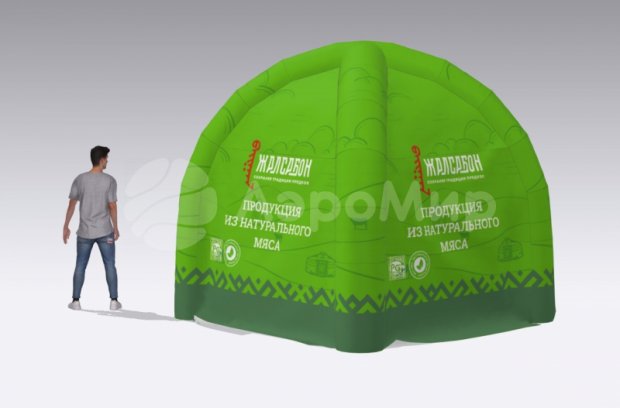 Надувная палатка Лайт — с нанесением печати Надувная палатка Лайт — с нанесением печати