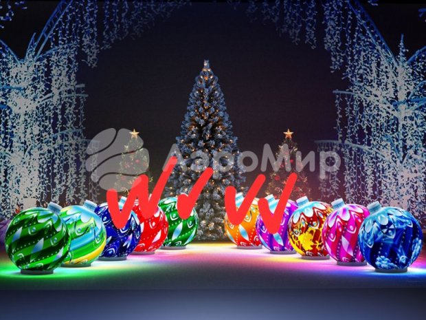 Ёлочный новогодний шар с подсветкой Ёлочный новогодний шар с подсветкой