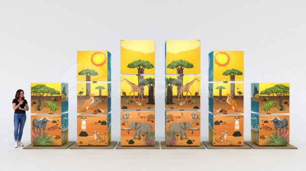 Вращающиеся кубики на опоре Вращающиеся кубики на опоре