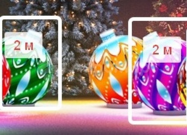 Ёлочный новогодний шар с подсветкой Ёлочный новогодний шар с подсветкой