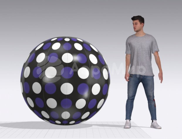 Большой надувной мяч Большой надувной мяч