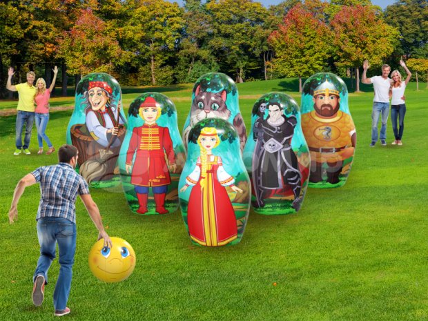 Большие кегли с мячом Большие кегли с мячом