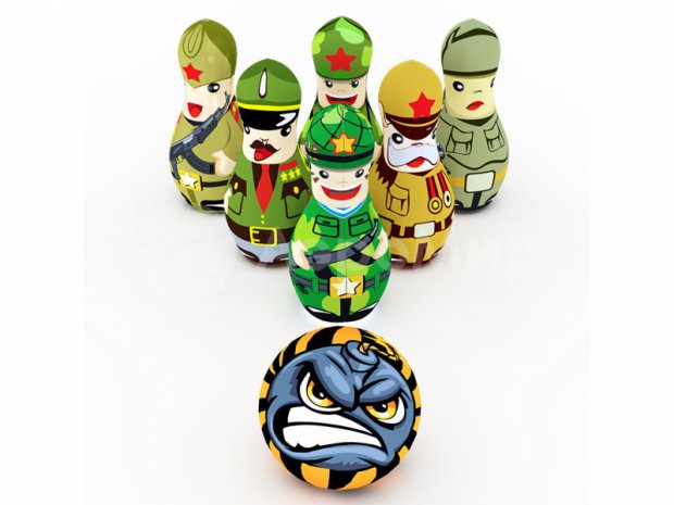 Мягкие кегли с мячом Мягкие кегли с мячом