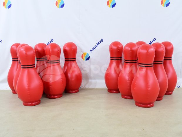 Надувные кегли с мячом Надувные кегли с мячом