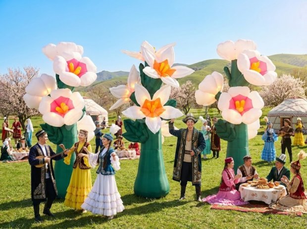 Надувной цветок Надувной цветок