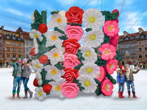 Панно из надувных цветов Панно из надувных цветов