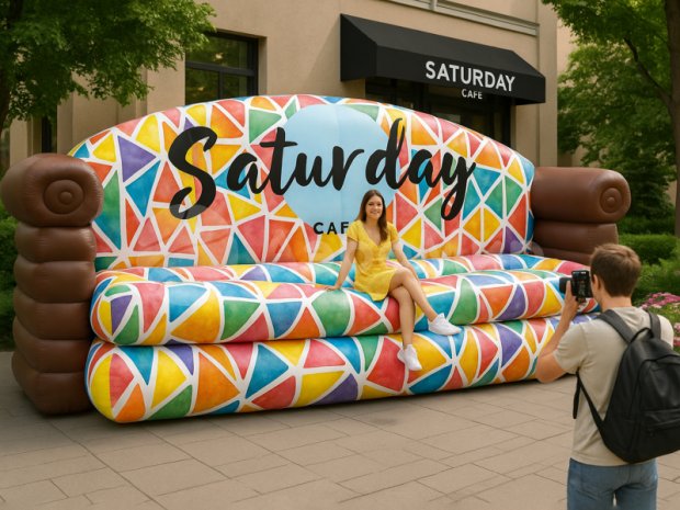 Огромный надувной диван Огромный надувной диван