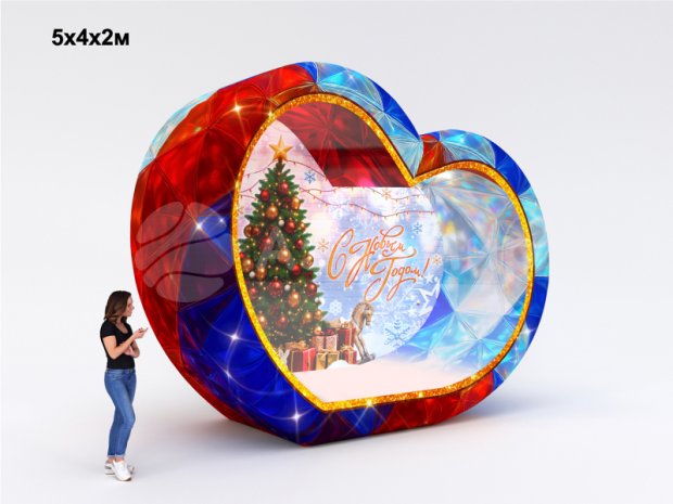 Надувная фотозона Сердце Надувная фотозона Сердце