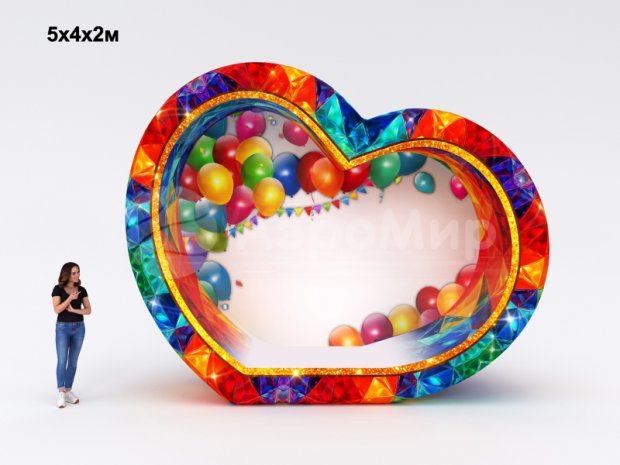Надувная фотозона Сердце Надувная фотозона Сердце