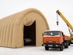Надувные ангары для строительства и техники