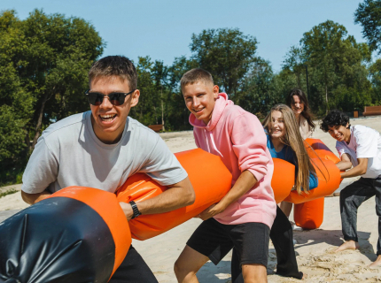 Надувная игра Канат-сосиска, Ульяновск.