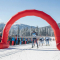 Надувная круглая арка на опорах для спорта, праздников и оформления