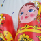 Надувная фигура матрешка с хохломской росписью