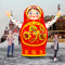 Надувная Матрёшка зазывала — с машущей рукой