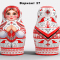 Матрешка надувная расписная Мезенская