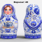 Матрешка надувная расписная Гжель