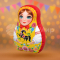 Матрешка-подушка Городец