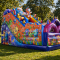 Большой надувной батут горка Монстрики — батут для бизнеса с горкой ↑3,5 м. на 39 м²