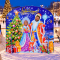 Фотозона Тантамареска Новый год на катке