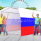 Каркасная палатка 2,5 х 2,5 м — металлокаркас, материал оксфорд + ПВХ