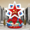 Надувная Звезда — декоративная фигура на опоре