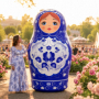 Матрёшка гжель 