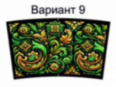 зеленый узор (№9)