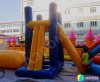 Надувная водная горка с вышкой и блобом