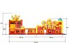Коммерческий надувной Царь батут, площадью 200 м²