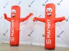 Аэромен машет рукой простой цилиндрической формы с логотипом в фирменном стиле