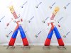 Фигура аэромена на двух ногах с логотипом