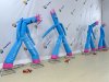 Фигура аэромена на двух ногах с логотипом