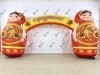 Праздничная надувная арка с матрёшками, декором и эксклюзивным оформлением
