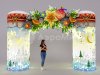 Хрустальная — новогодняя надувная арка 