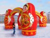 Праздничная надувная арка с матрёшками, декором и эксклюзивным оформлением