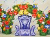 Комплект новогодних надувных фигур Арки и Трона