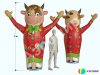 Надувная фигура Бычок — зазывала, символ 2021 года